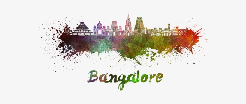 Bleed Area May Not Be Visible - Bangalore Skyline Painting, transparent png download
