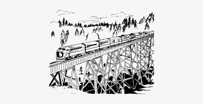 Trestle Bridge Rail Transport Track Rail Profile Computer - Trestle Clipart, transparent png download