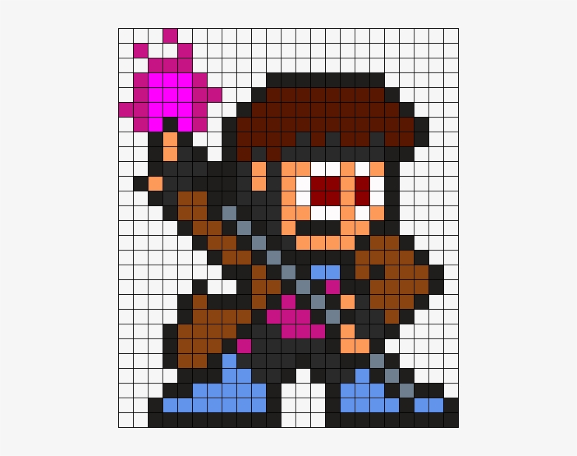 Gambit Perler Bead Pattern / Bead Sprite - Gambit Perler Beads, transparent png download