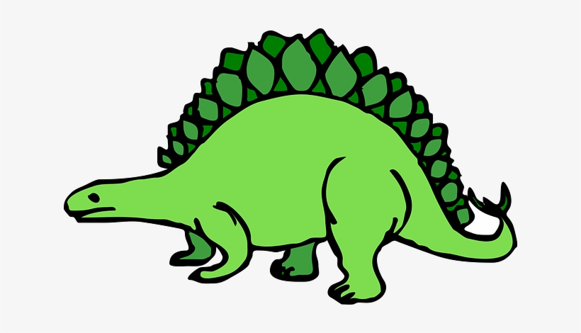 How To Set Use Green Cartoon Stegosaurus Clipart, transparent png download