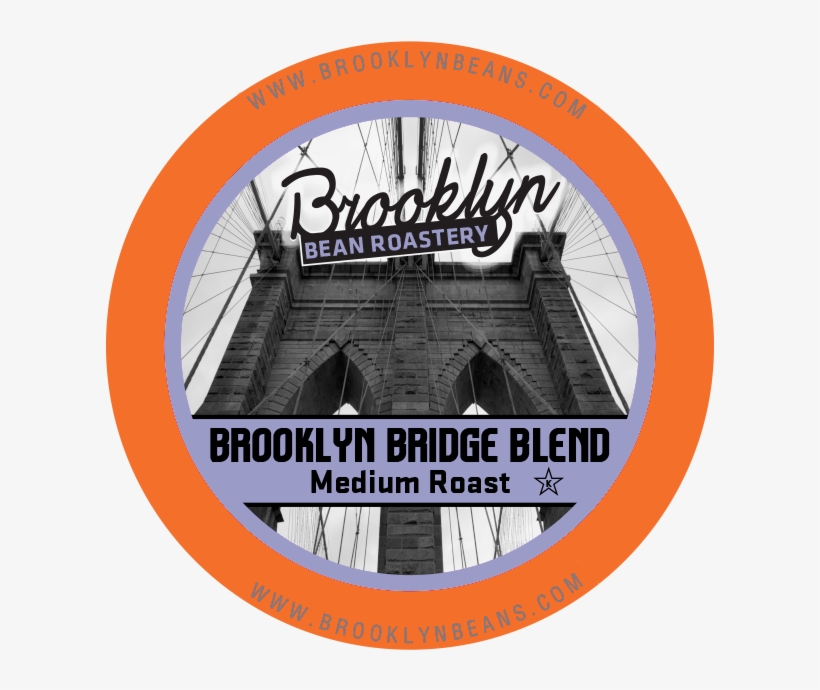 Brooklyn Beans Brooklyn Bridge Blend Coffee, K-cup - Brooklyn Beans Brooklyn Bridge Blend Single Cup 24ct, transparent png download
