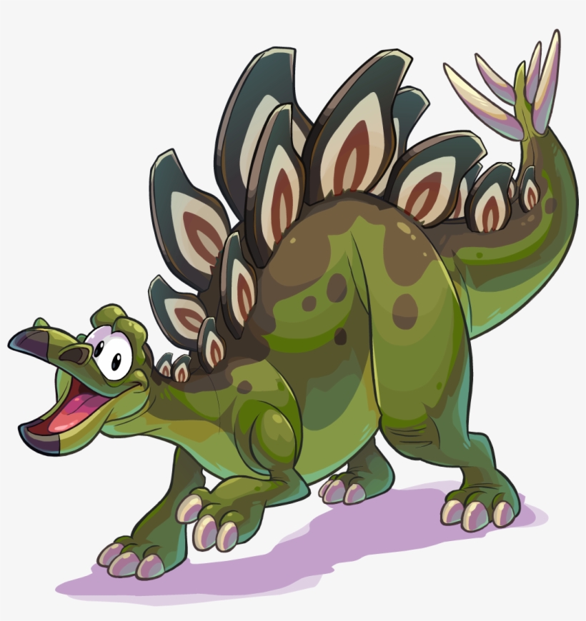 Stegosaurus Clipart Green Item - Dinosaur Png Club Penguin, transparent png download