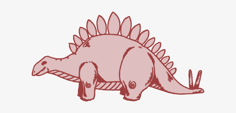 Pink Stegosaurus Svg Clip Arts 600 X 313 Px, transparent png download