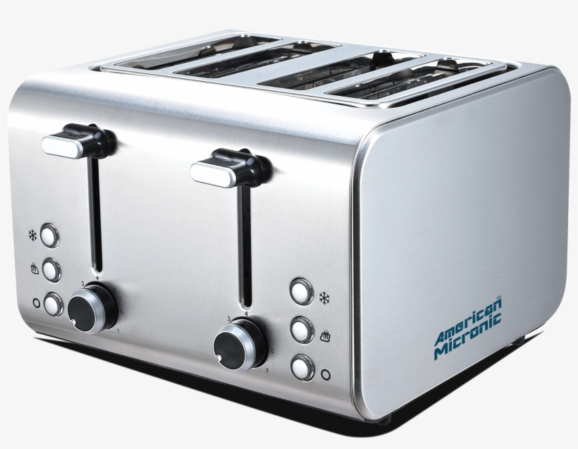 4 Slice Toaster -stainless Steel - American Micronic- 4 Slice Imported Full Stainless, transparent png download