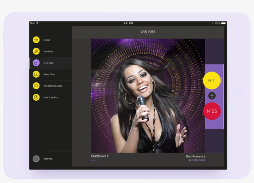 Singer Livevote Tablet - Led-backlit Lcd Display, transparent png download