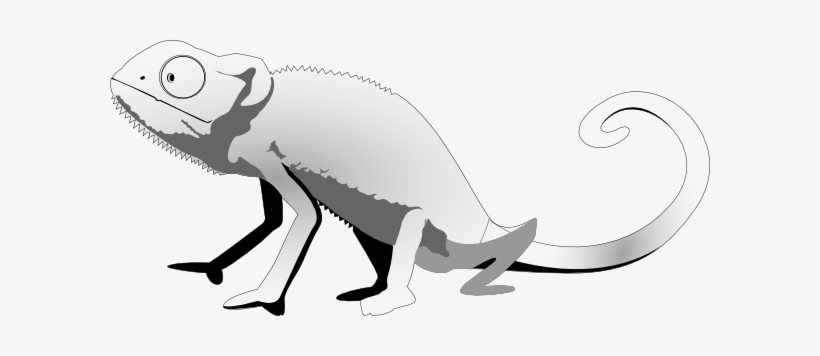 Mlitty Gecko Clip Art Free Vector - Cute Black And White Lizards, transparent png download