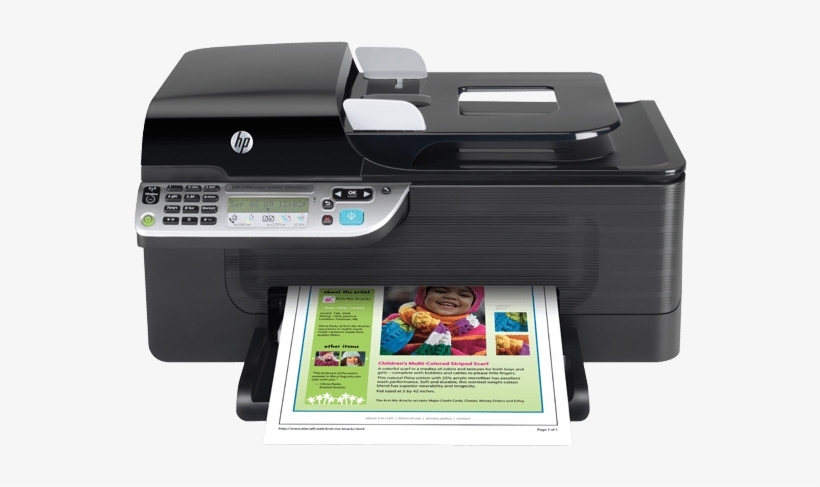 All In One Printer Reviews - Hp Officejet 4500 Color Inkjet All-in-one Printer -, transparent png download