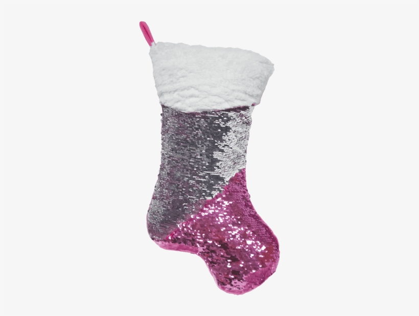 Picture Of Pink Stocking Reversible Sequin Pillow - Frankie's On The Park, transparent png download