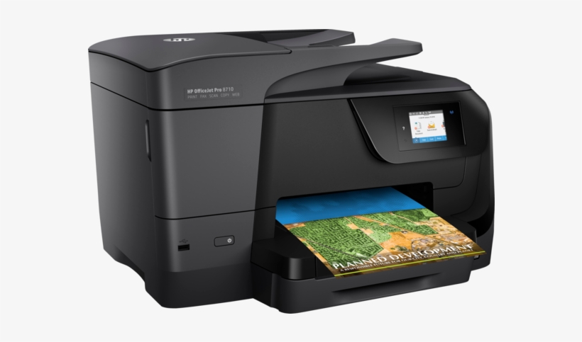 Center - Left - Rear - Right - Hp 8710 Inkjet Multifunction Printer, transparent png download