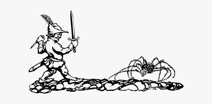 Free Vector Tom Thumb And The Spider Clip Art - Tom Thumb Spider, transparent png download