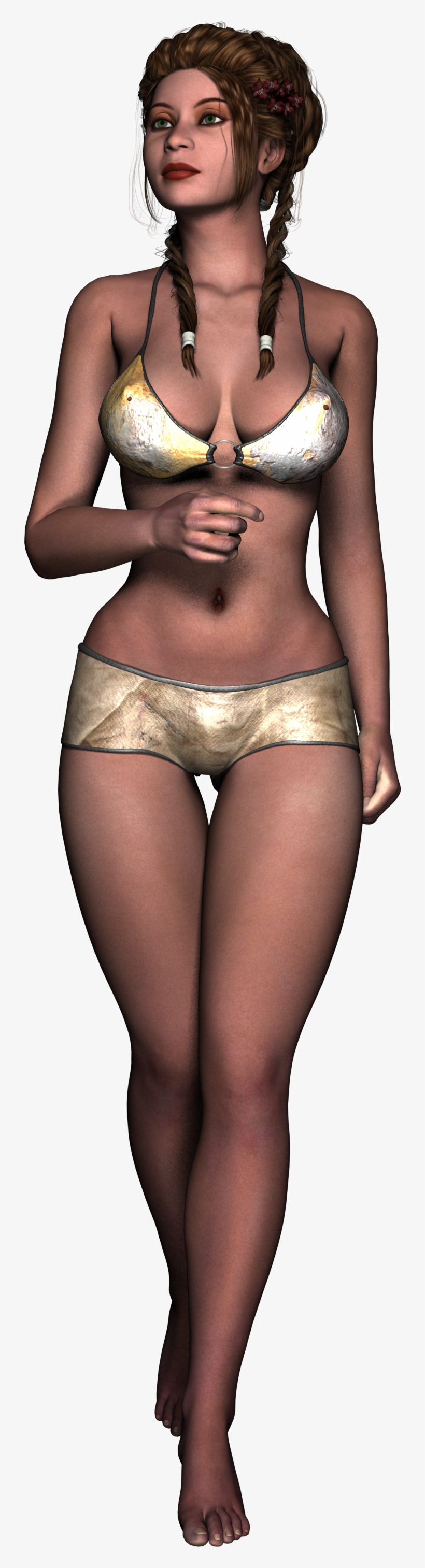 Woman Bikini Walk Female Girl 1280883, transparent png download