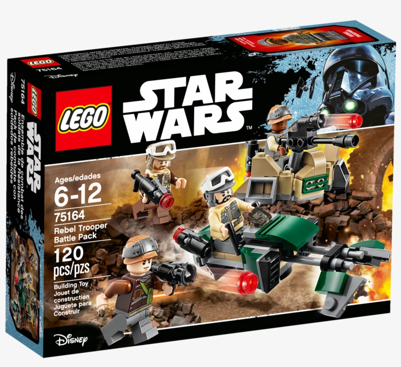 Disney Star Wars Rebel Trooper Battle Pack - Lego 75164, transparent png download