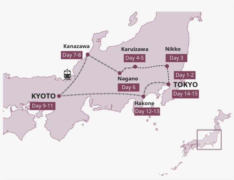Map For Japan Enchantment - Shrines And Temples Of Nikkō, transparent png download