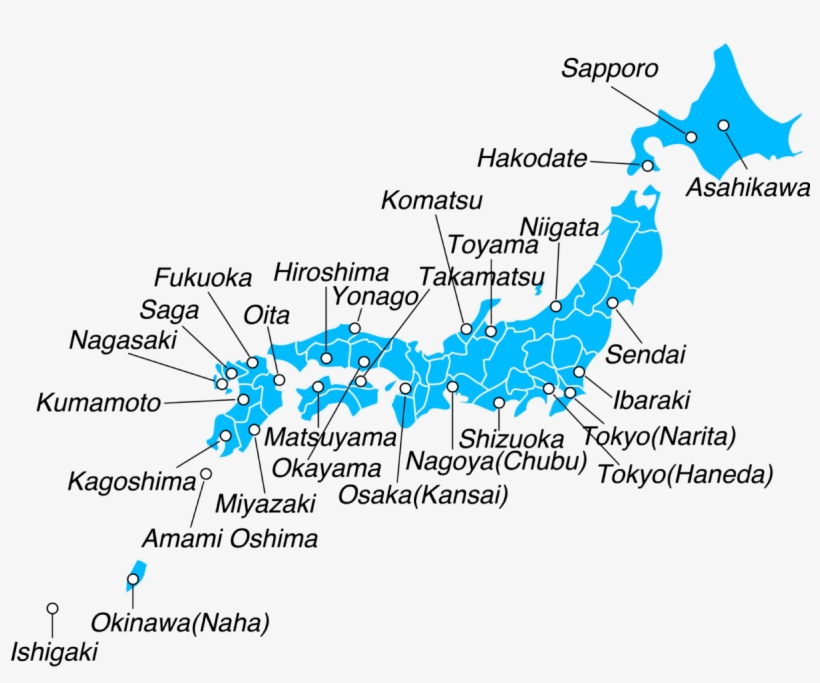 This Is The Airport Where Lcc Goes Into Service Of - Japan Map, transparent png download