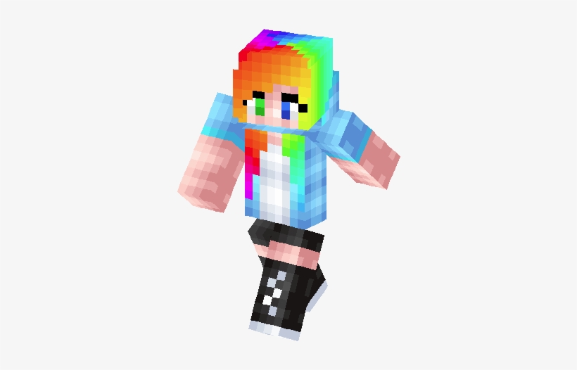 Rainbow Dash Edited Skin - Human, transparent png download