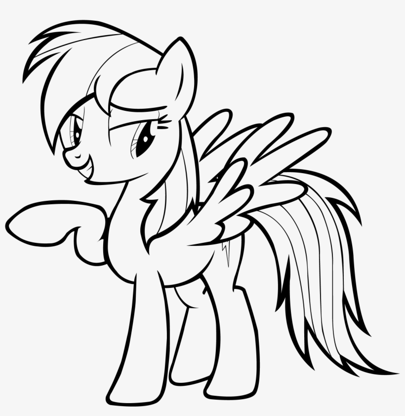 Mlp Rainbow Dash Vector By Goldfisk - Mlp Rainbow Dash Coloring, transparent png download