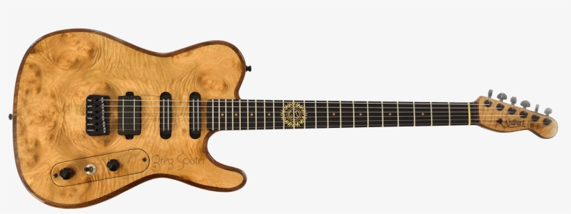 Greg Souter Signature Guitars - Reverend Charger Hb Violin Brown Guitar, transparent png download