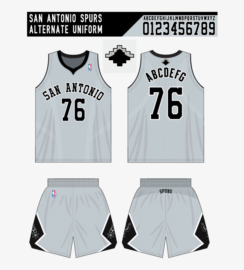 Spursconcept - San Antonio Spurs Uniform Concept, transparent png download
