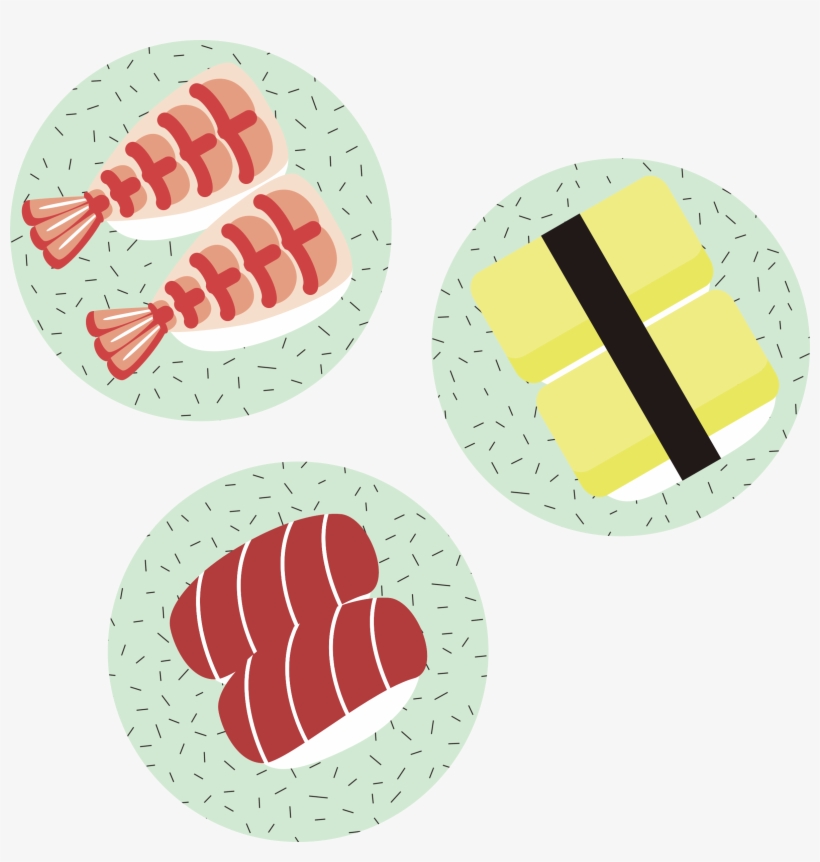 This Free Icons Png Design Of Sushi On Plates, transparent png download