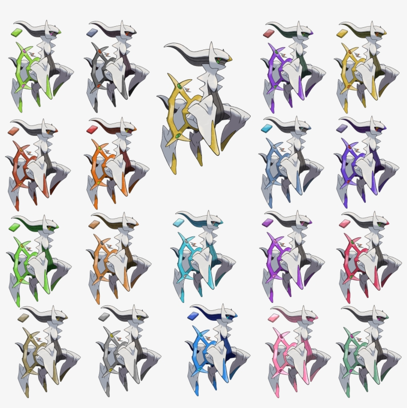 Arceus All Plates All Arceus Forms Transparent PNG 1731x1653 Free