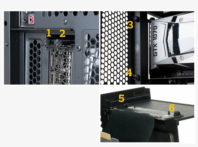 Up 7 Pci Slots But Only Requires 4 Screws To Sturdily - Cooler Master Vertical Graphics Card Holder Kit, transparent png download