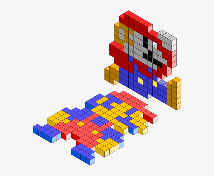 Mario Bros 3d Blocks Svg Clip Arts 570 X 594 Px, transparent png download