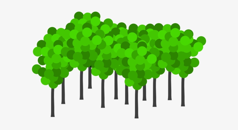 Bunch Of Cartoon Trees, transparent png download
