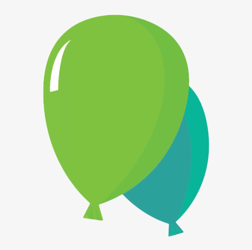 Green - Balloons Green And Blue Png, transparent png download