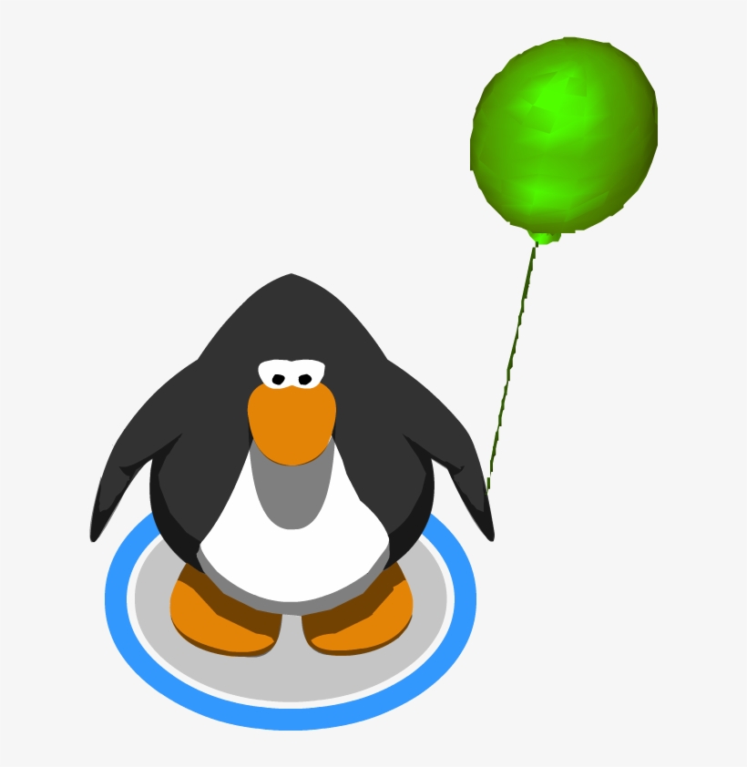 Green Balloon In-game - Club Penguin, transparent png download