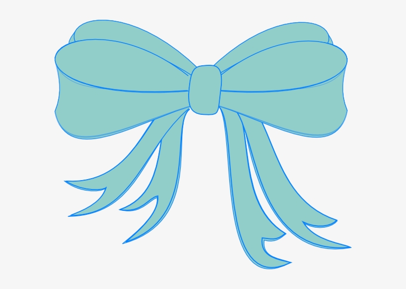 How To Set Use Blue Green Bow Ribbon Clipart, transparent png download