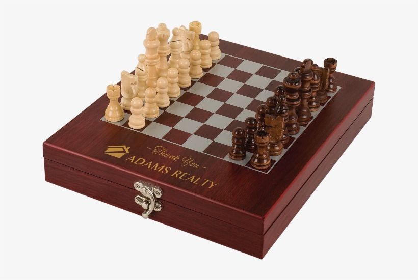 Rosewood Finish Chess Set - Personalized Rosewood Finish Chess Set, transparent png download