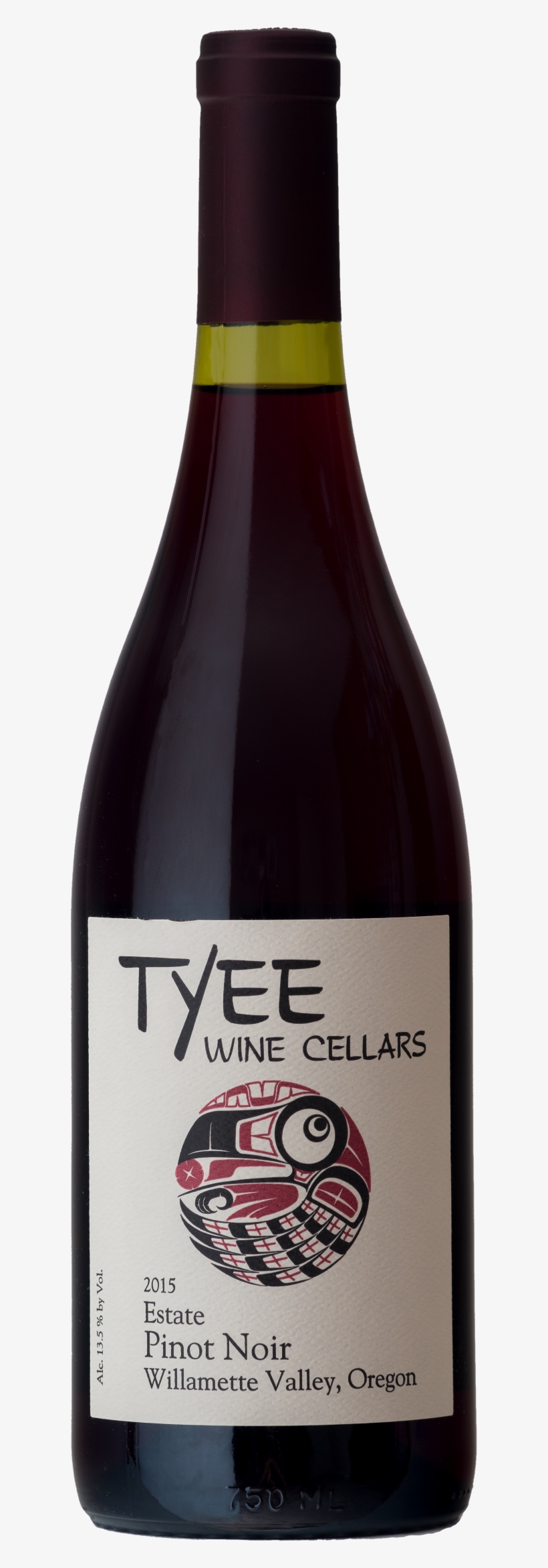 2015 Tyee Estate Pinot Noir, transparent png download