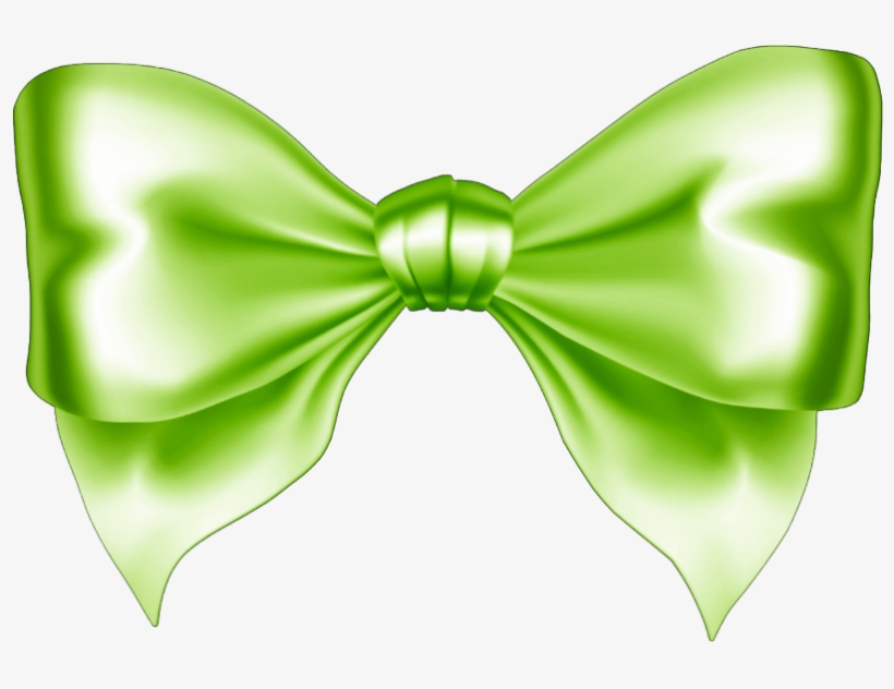 Mq Green Bow Decorate Decoration Colormix Fte - Silver Ribbon Bow Png, transparent png download