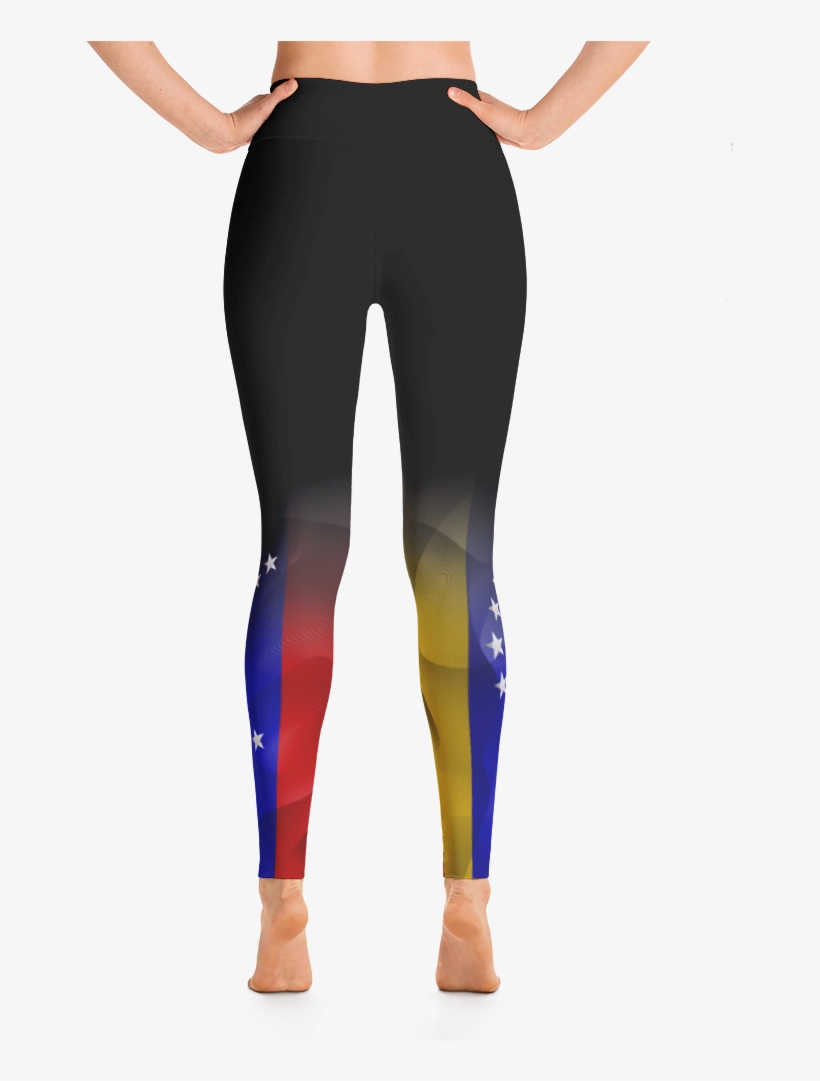 Women's Black "organic Venezuela Flag" - Altino Beauty Girl Yoga Pants - #a27a3c - Vanilla Bean, transparent png download