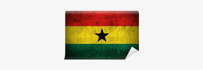 Weathered Flag Of Ghana, Fabric Textured - Guarantee Sticker, transparent png download