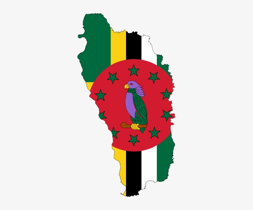 Dominica Map - Commonwealth Of Dominica Flag Map, transparent png download