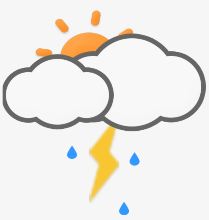 Partly Sunny W/ Thunder Storms - Weather Forecasting, transparent png download