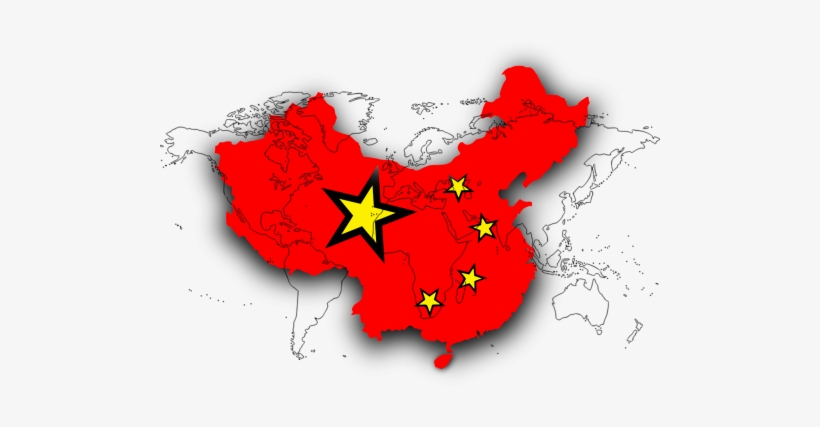 China,china - World Map Black And White, transparent png download