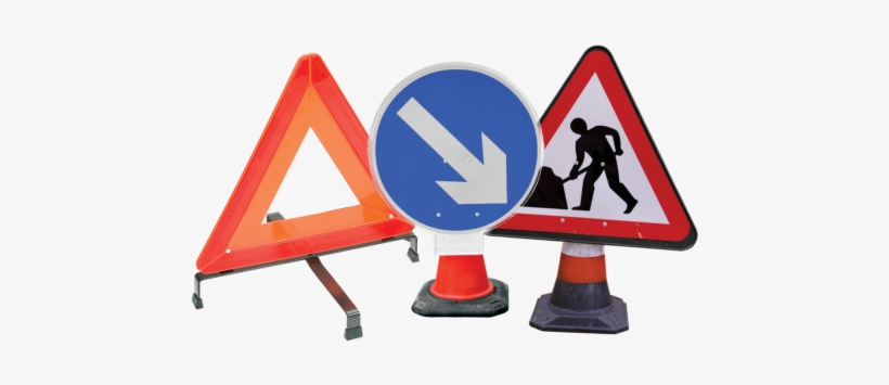 Road Signs - Portacone Sign - Roadworks - Made From 100% Re-processed, transparent png download