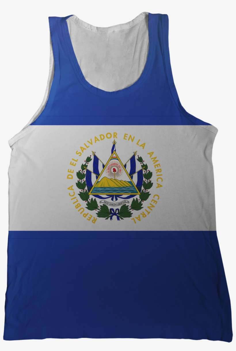 El Salvador Flag Tank Top - El Salvador Coat Of Arms Queen Duvet, transparent png download