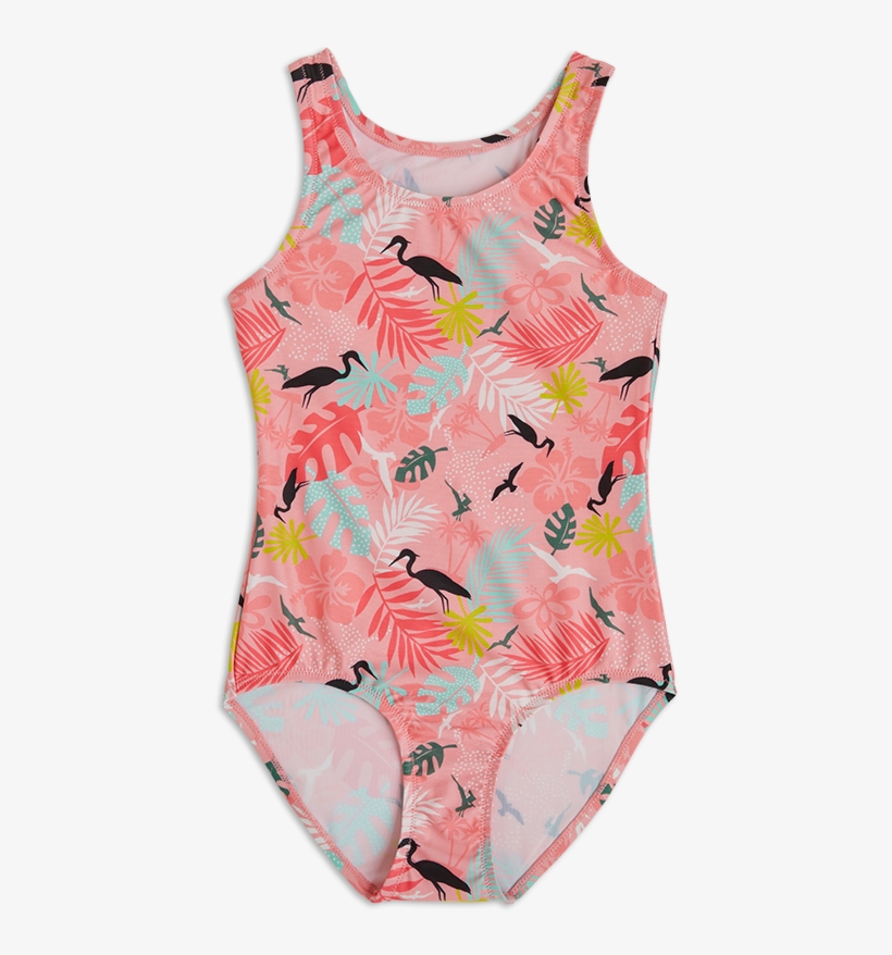 Patterned Swimsuit Pink - Maillot, transparent png download