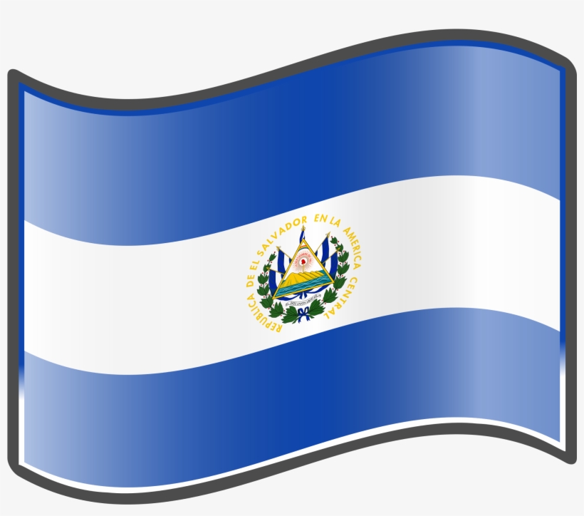 Open - Flag Of El Salvador Ornament (round), transparent png download