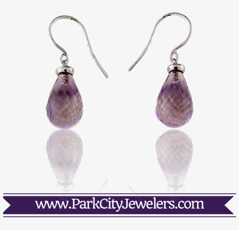 Amethyst Briolette Dangle Earrings - Snowflake Necklace Gold Diamond, transparent png download