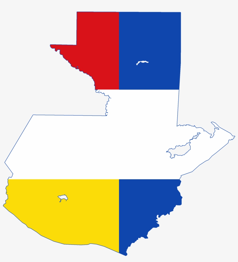 Flag Map Of Guatemala - Guatemala, transparent png download
