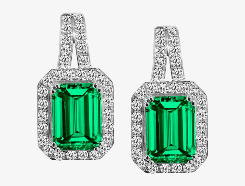 Colombian Emerald Pendant - Tommaso Design Emerald Cut 8x6mm Created Pink Sapphire, transparent png download