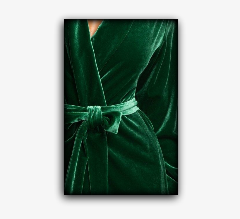 Green Velvet - Teal Dressing Gown Velvet, transparent png download