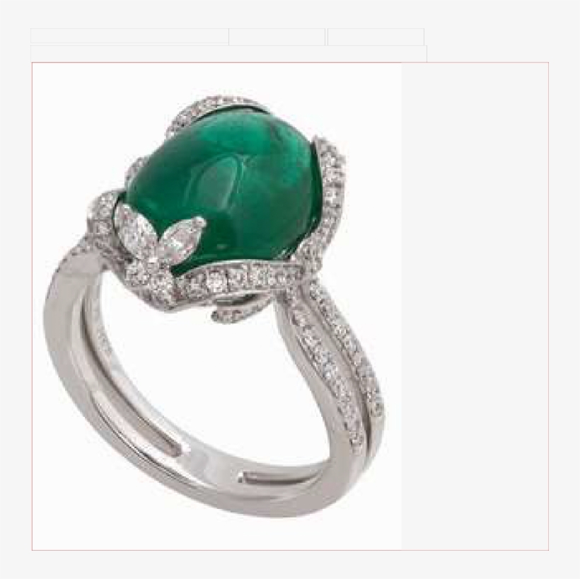 Png - Beautiful Green Cabochon Split Shank Gift Sterling, transparent png download