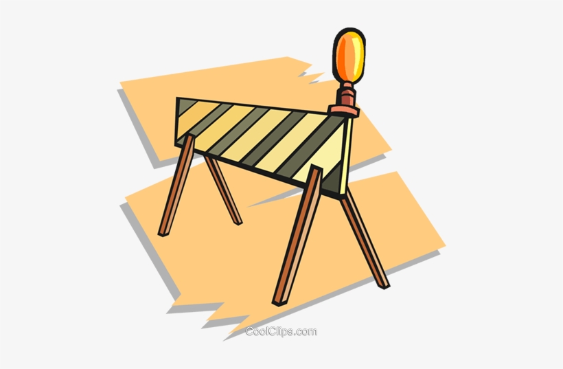 Road Barricade Royalty Free Vector Clip Art Illustration - Vector Graphics, transparent png download