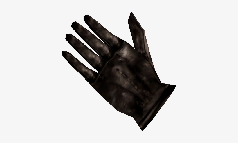 Black Left Glove - Leather, transparent png download