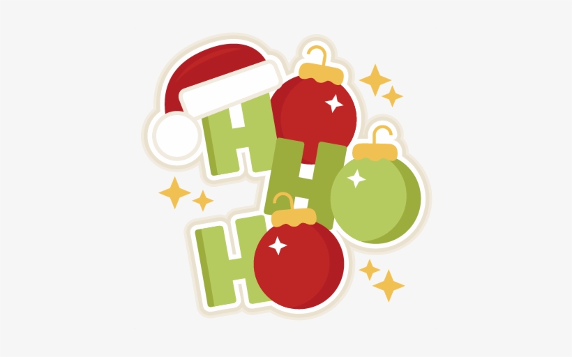 Ho Ho Ho Christmas Title Svg Scrapbook Cut File Cute - Miss Kate Cuttables Christmas, transparent png download